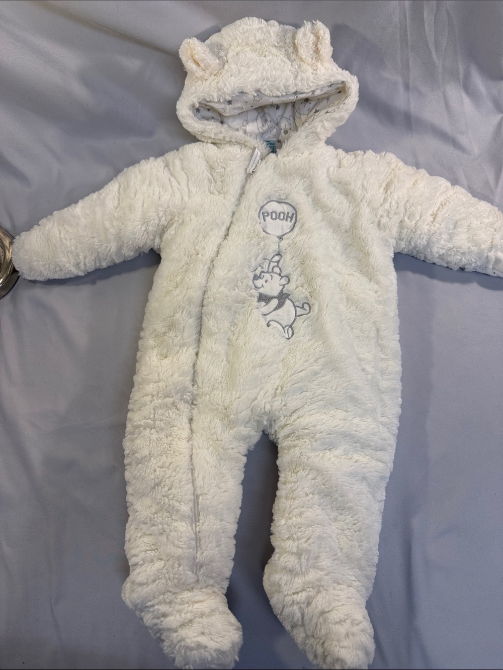 Disney LIKE NEW Winnie the plush/Fleece Footie/Bunting Bag